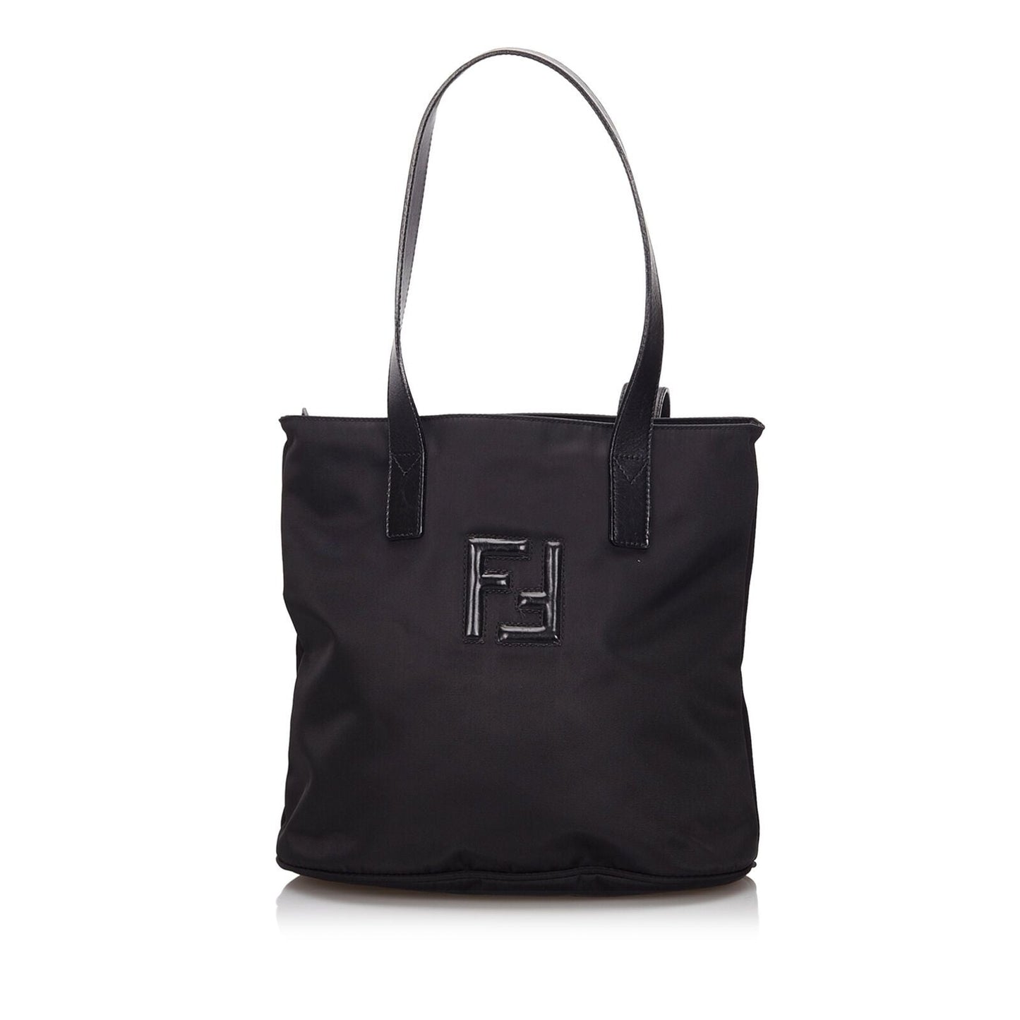 Pre-Loved Fendi Black Nylon Fabric Tote Bag Italy