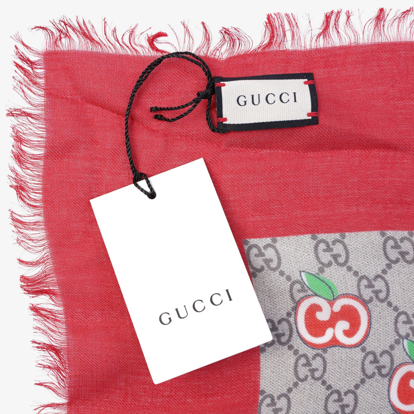 Gucci Womens Apple Shawl Supreme Red