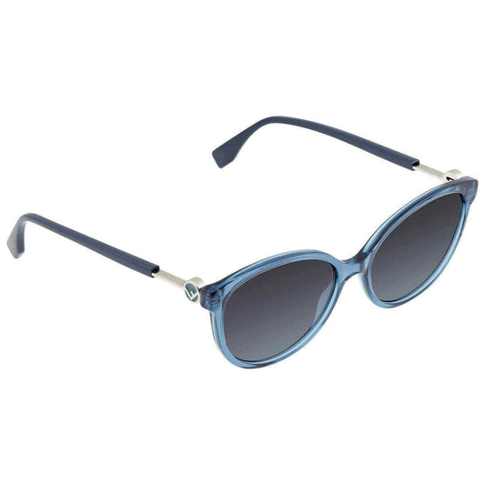 Fendi Grey Azure Cat Eye Ladies Sunglasses FF 0373/S 0ZI9 57 FF 0373/S 0ZI9 57