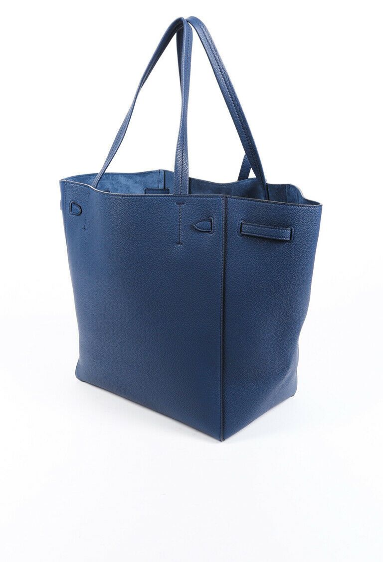 Celine Bag Cabas Phantom Blue Leather Tote