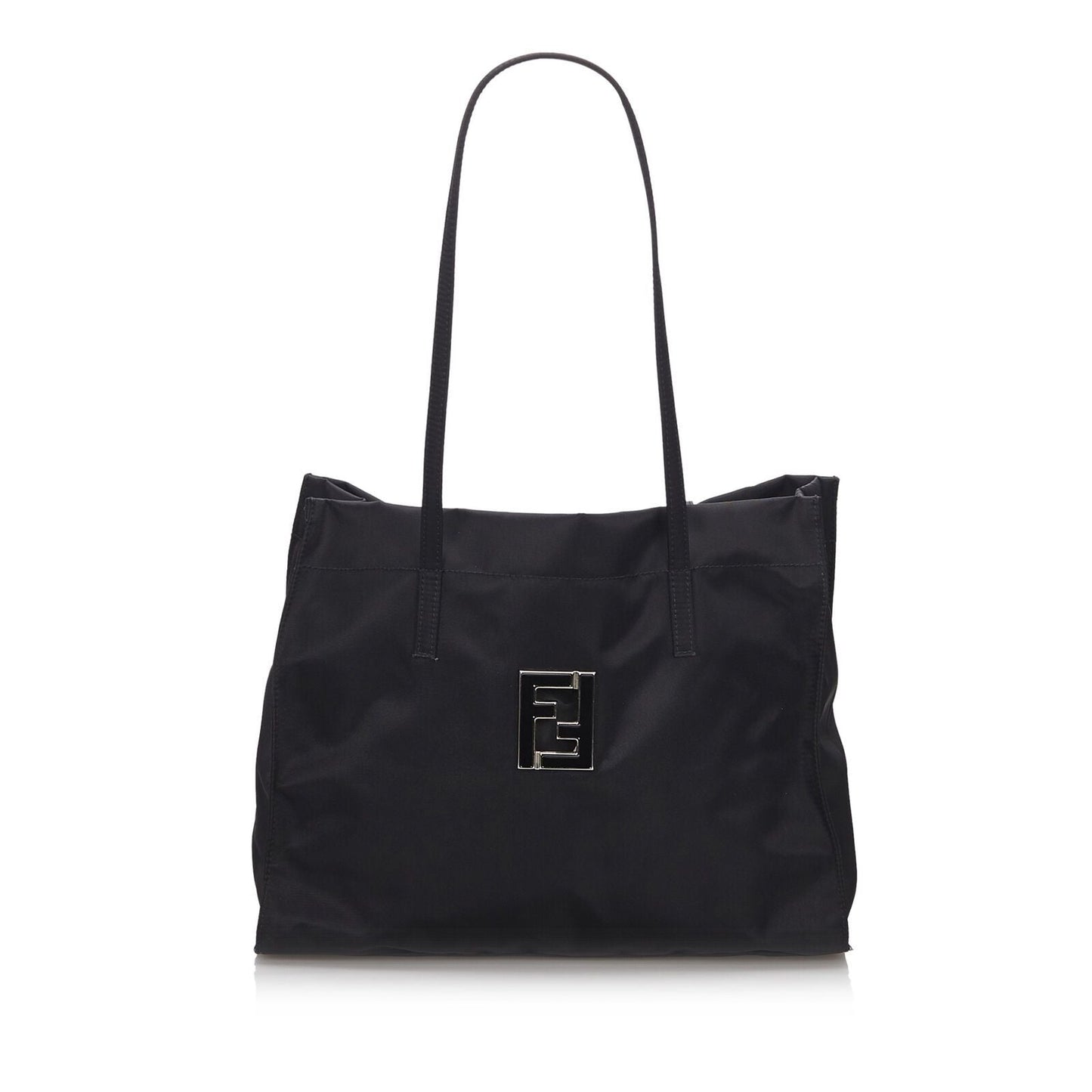 Pre-Loved Fendi Black Nylon Fabric Tote Bag Italy