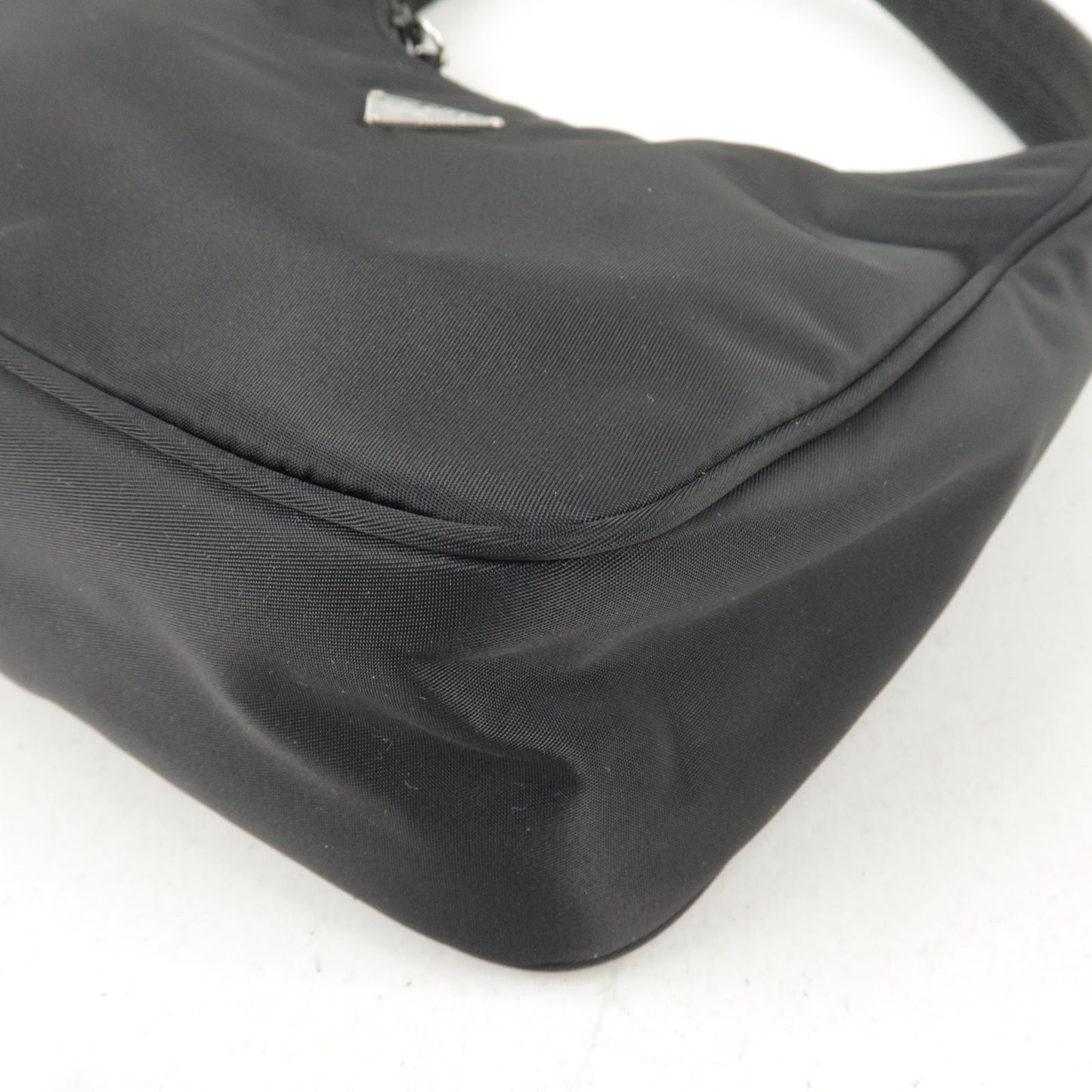 Prada Logo Nylon Hand Bag Mini Bag NERO Black MV519