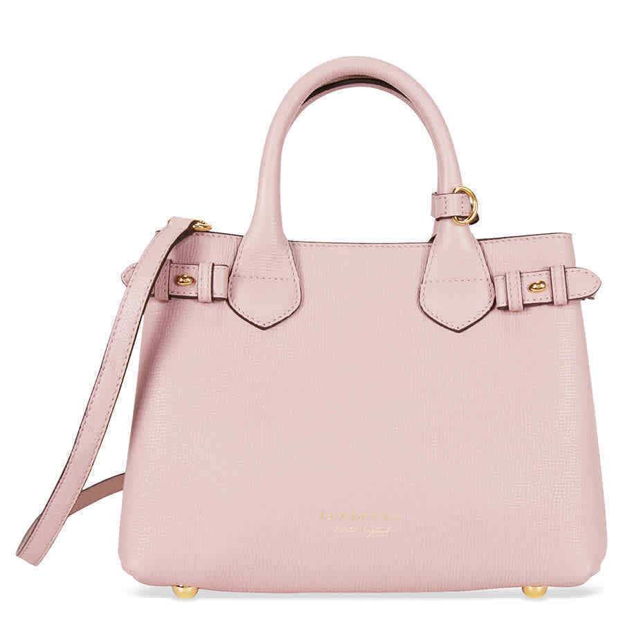 Burberry Small Banner House Check Derby Tote - Pale Orchid 4023701