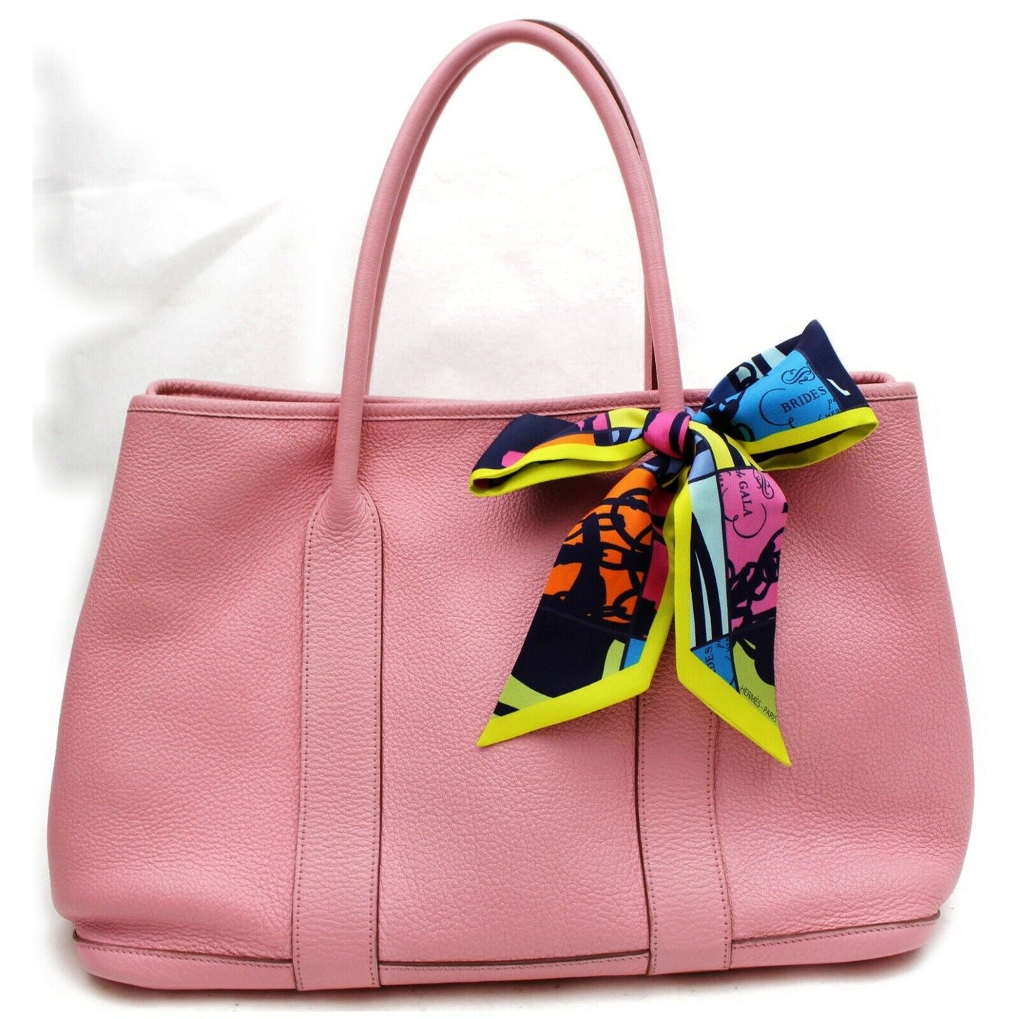 Hermes Tote Bag Garden Party Pm Pink Negonda Leather (SHC1-16970)