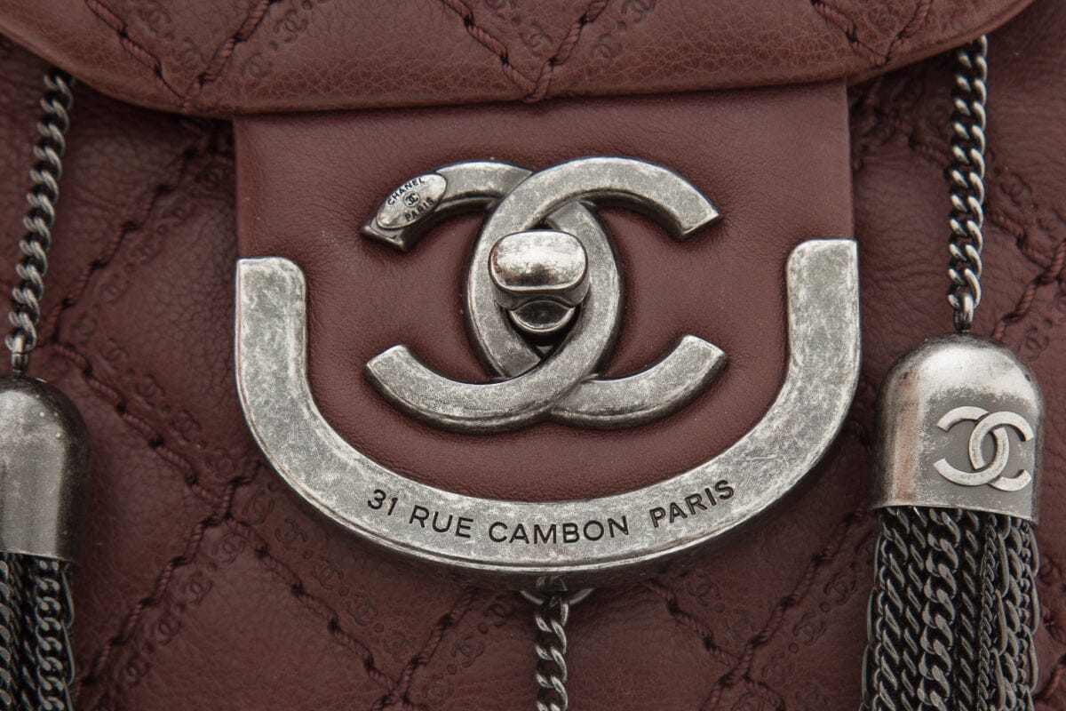 Chanel 2013 Paris-Edinburgh "Coco Sporran" Burgundy Quilted Lambskin  Mini