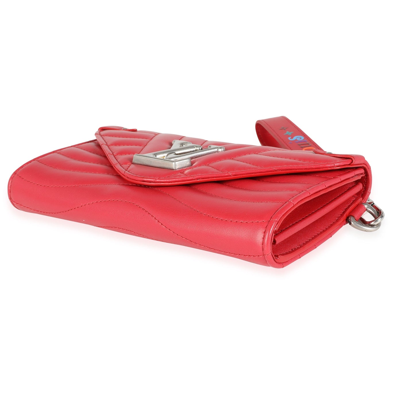 Louis Vuitton Red Quilted Cowhide New Wave Wristlet Wallet