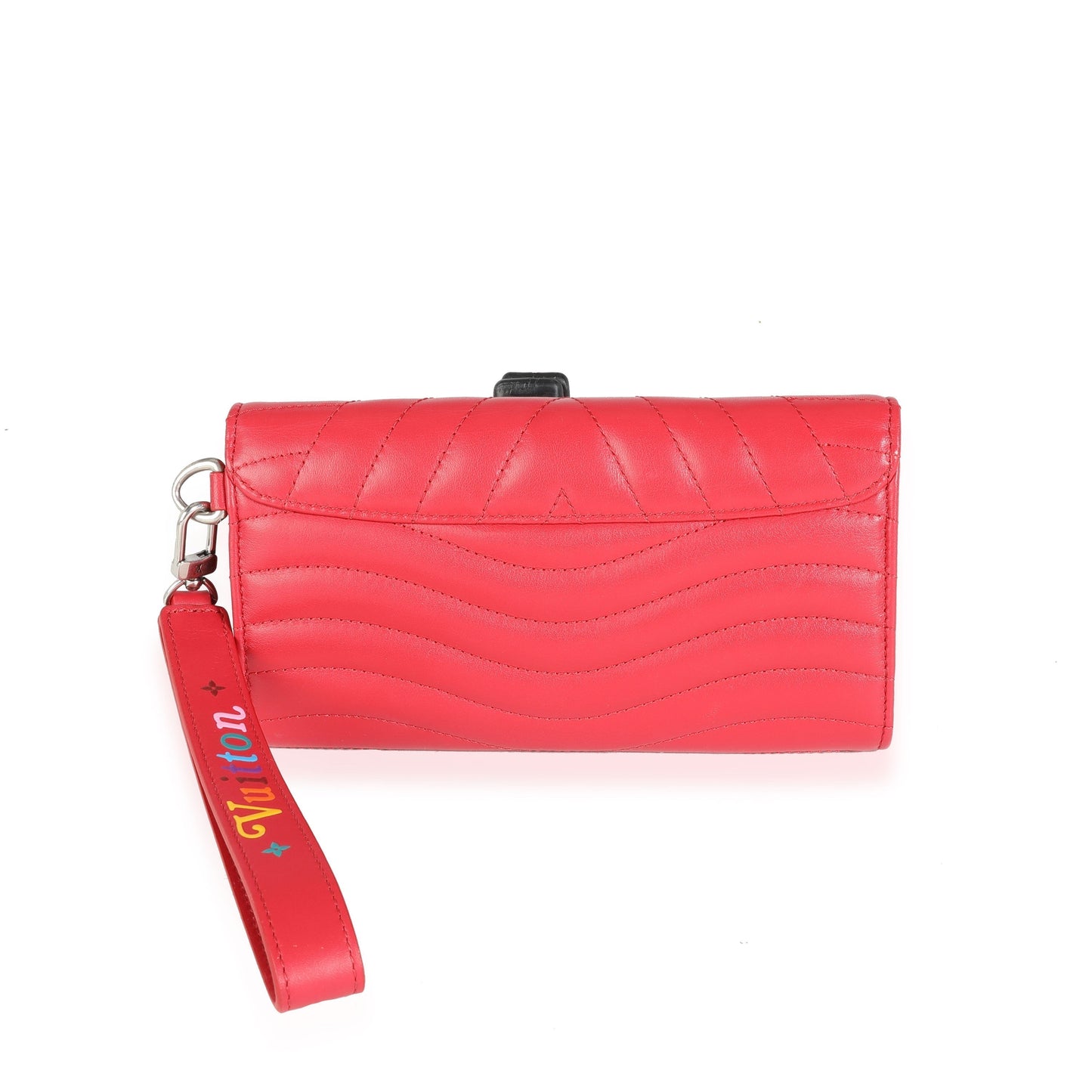 Louis Vuitton Red Quilted Cowhide New Wave Wristlet Wallet