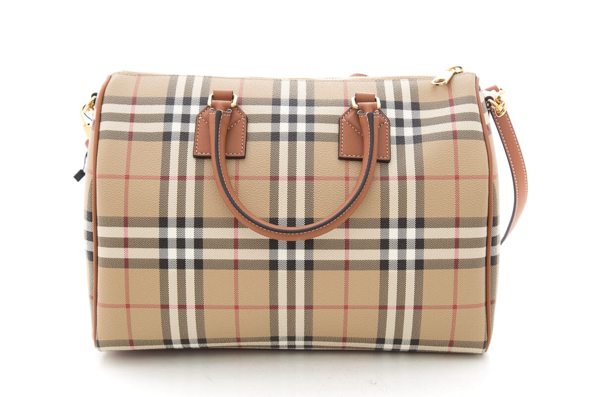 Burberry Plaid Bowling Handbag