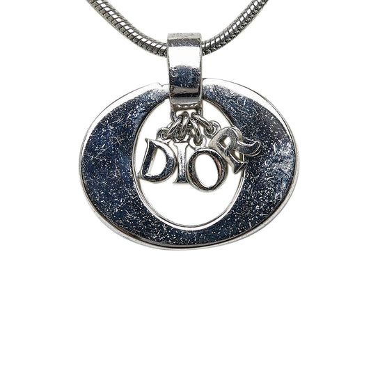 DIOR Logo Pendant Necklace Costume Necklace