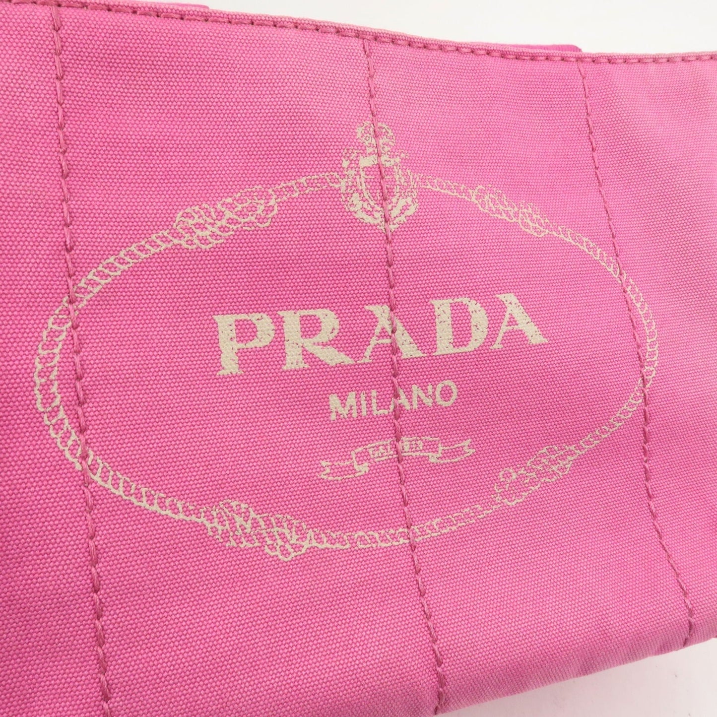 Prada Canapa Canvas 2 Way Shoulder Bag Hand Bag Pink 1BG642