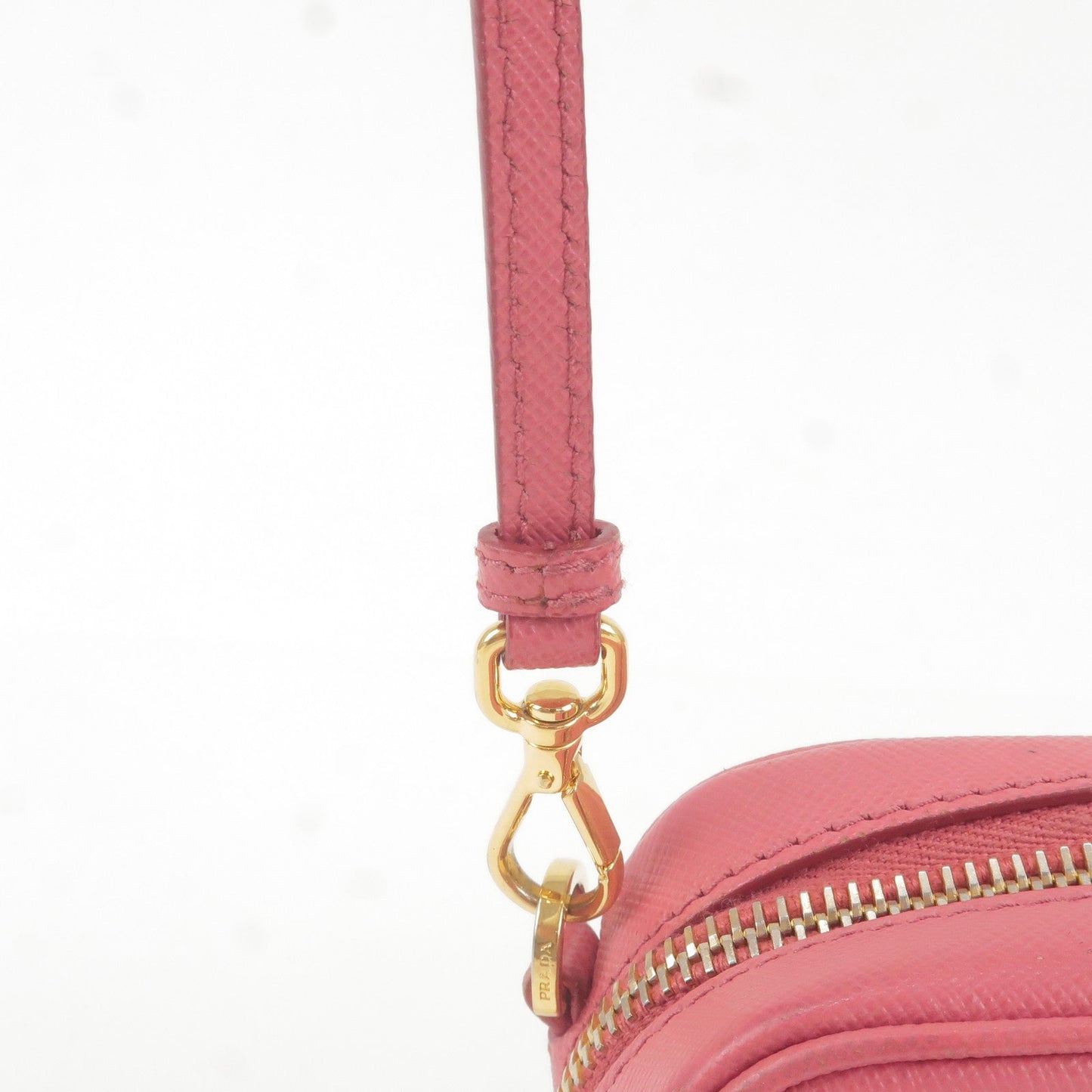 Prada Bow Ribbon Leather Shoulder Bag Purse Pink