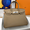 HM Birkin 30 Togo Etoupe Bag Silver Hardware For Women, Womenâ€™s Handbags 11.8in/30cm