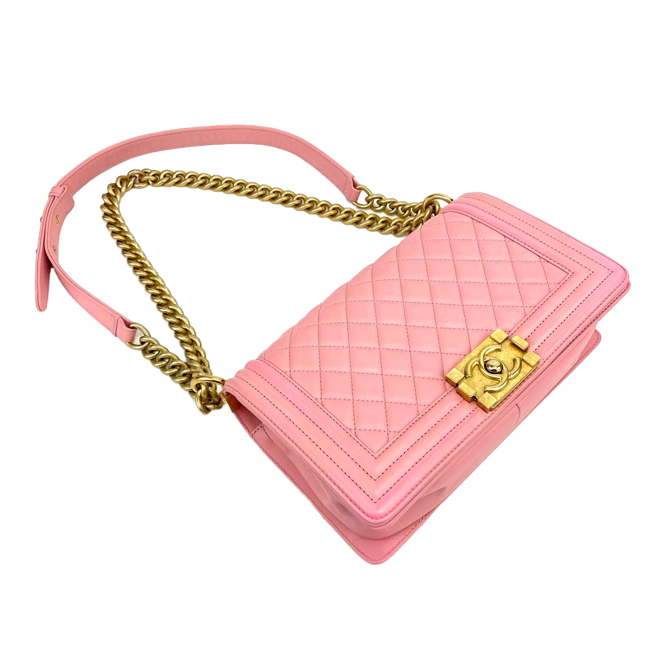 CHANEL Medium Boy Bag - Pink -OUTLET ITEM FINAL SALE