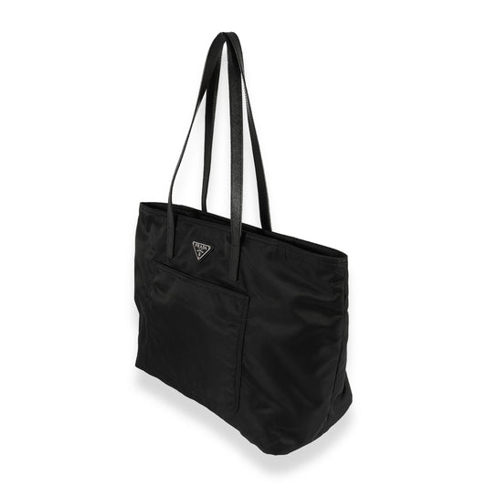 Prada Black Nylon & Saffiano Tote