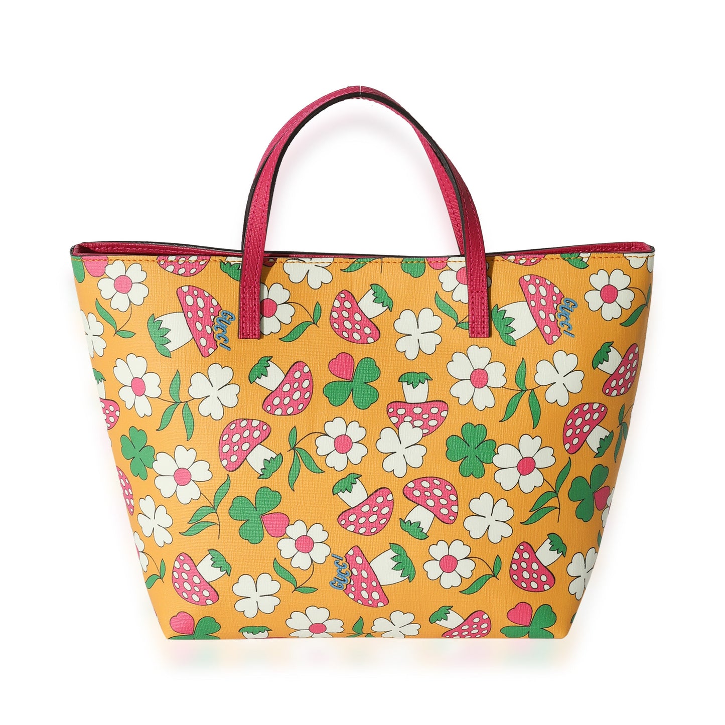 GUCCI Multicolor Mushroom Print Canvas Kid's Tote