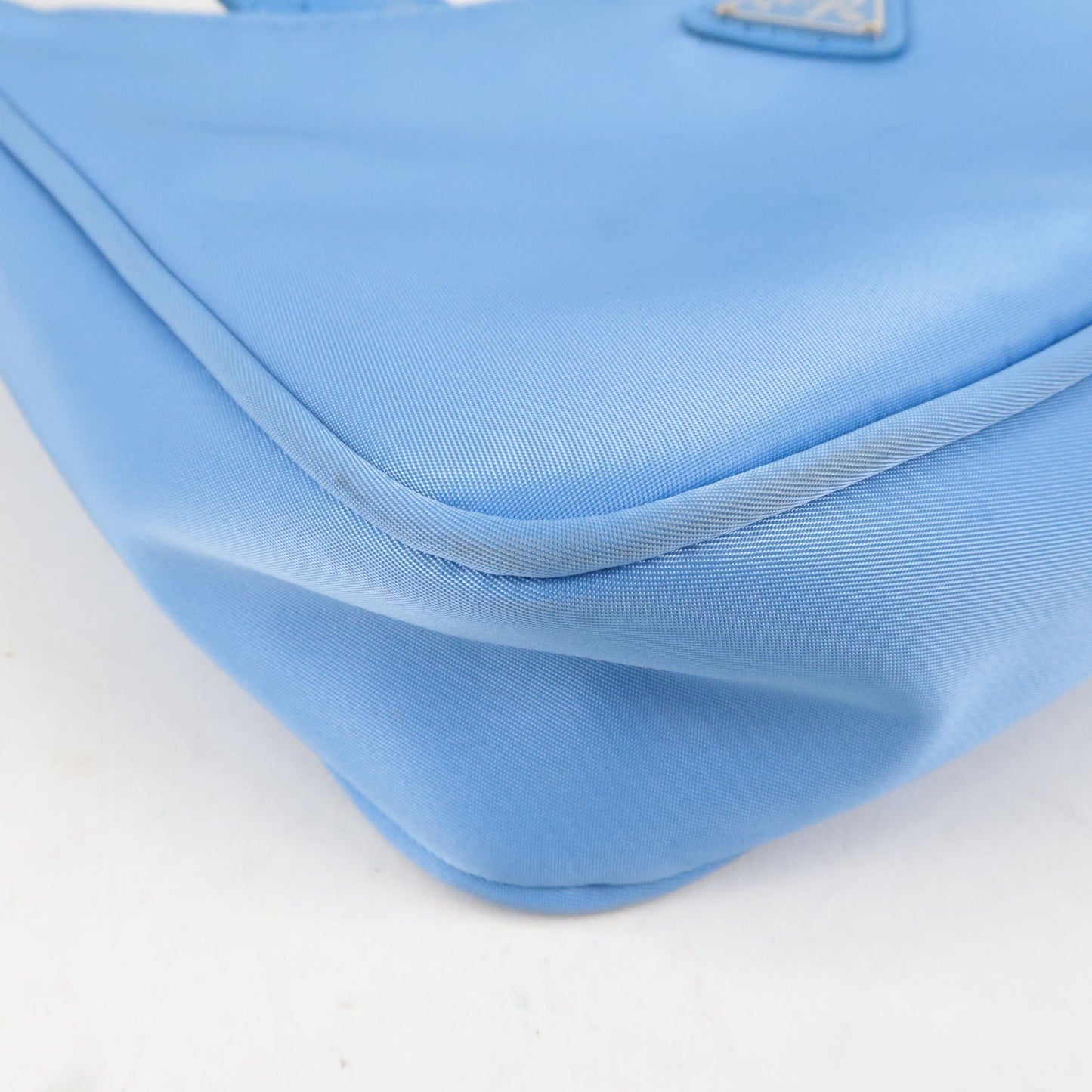 Prada Re-Edition 2000 Nylon Leather Hand Bag Light Blue 1NE515