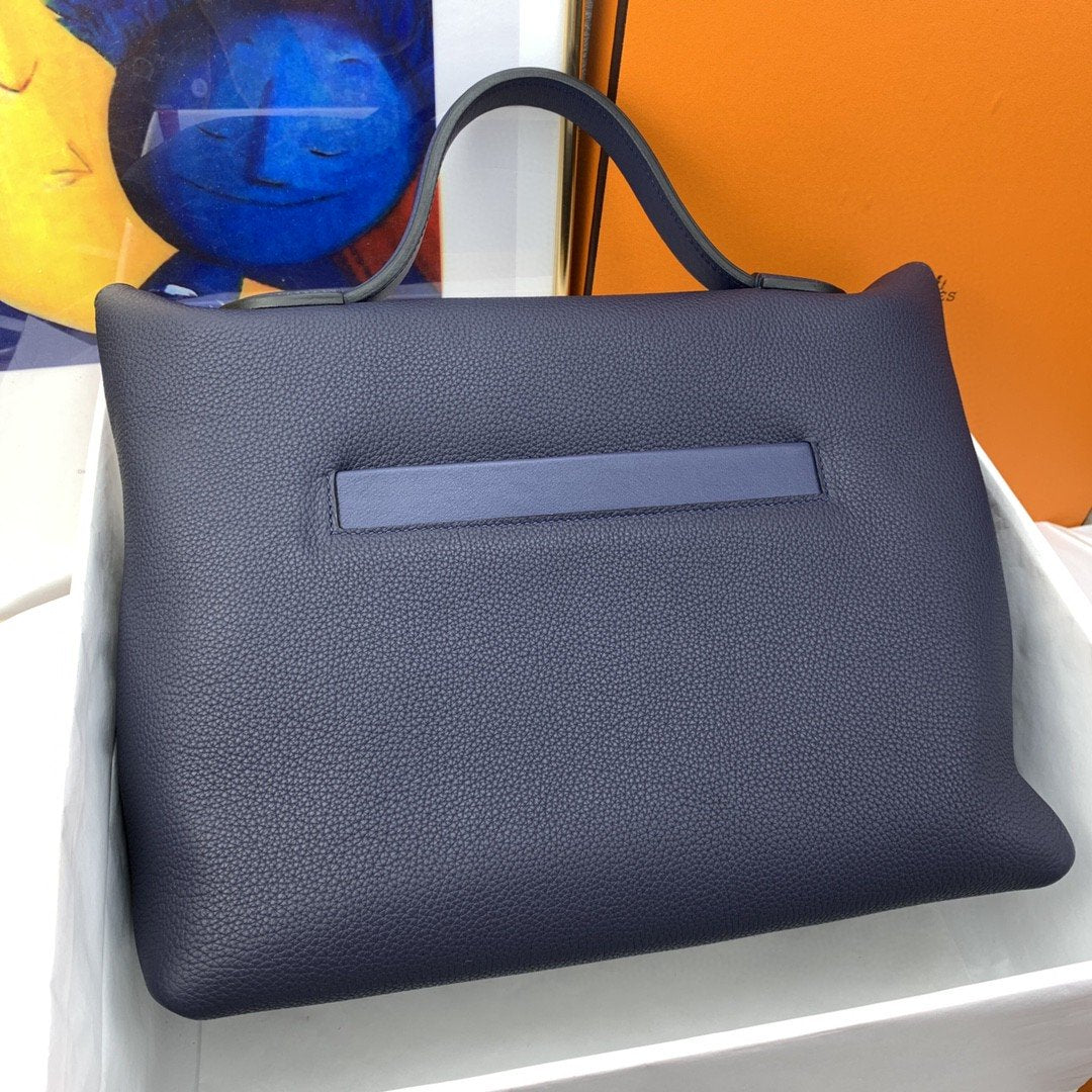 HM 24/24 Evercolor Swift Navy Blue For Women, Handbags, Shoulder Bag 11.4in/29cm