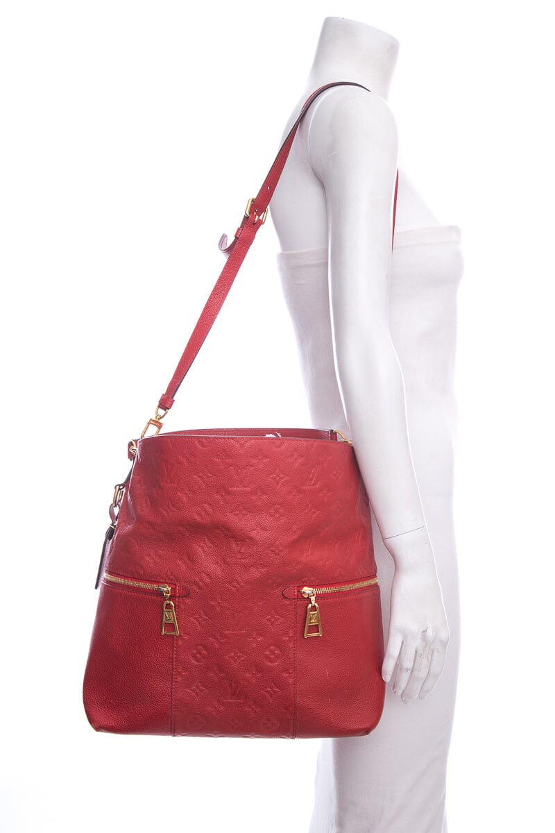 Louis Vuitton Red Monogram Melie Leather Handbag