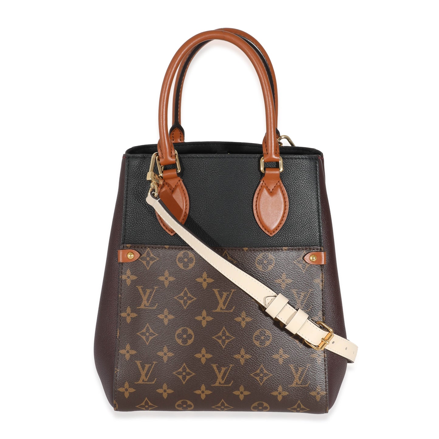 Louis Vuitton Monogram Canvas Calfskin Fold Tote MM