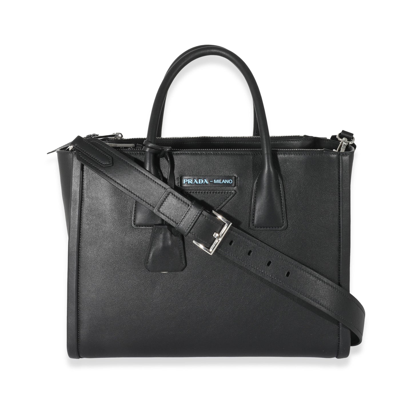 Prada Black Leather Grace Lux Concept Tote