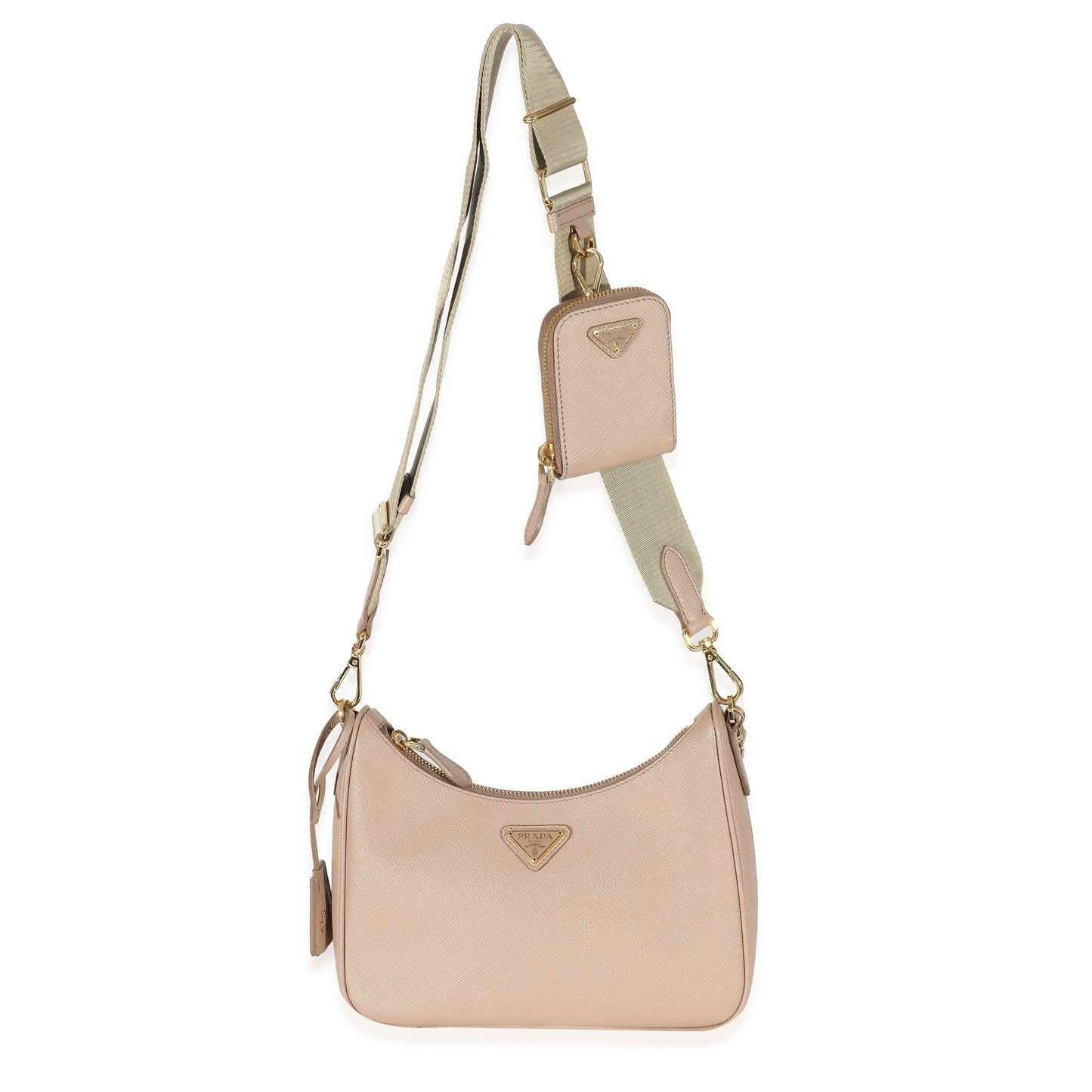 Prada Cameo Beige Saffiano Re-Edition 2005 Bag