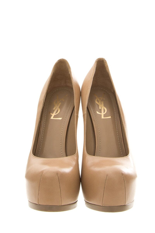 YSL Beige TRIP TOO Heels SZ 38.5