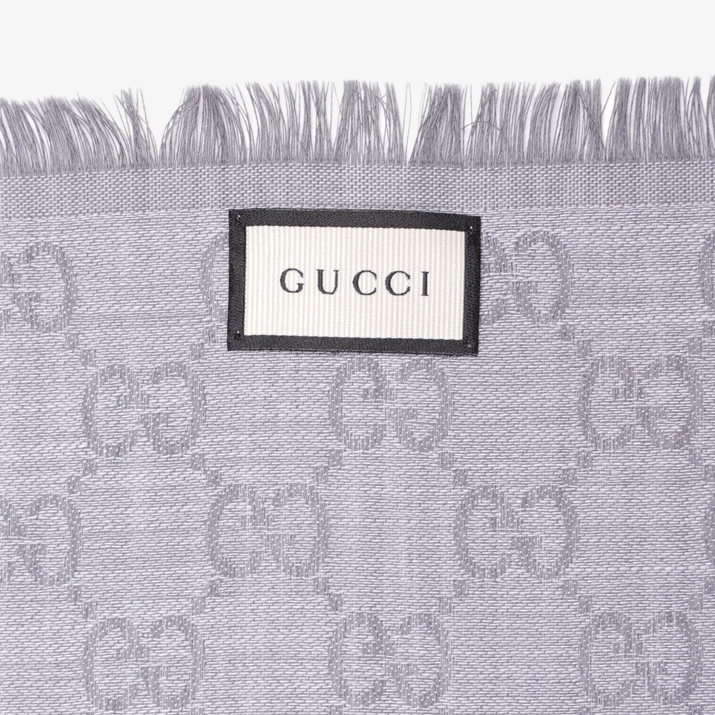 Gucci Womens Jacquard Shawl Grey