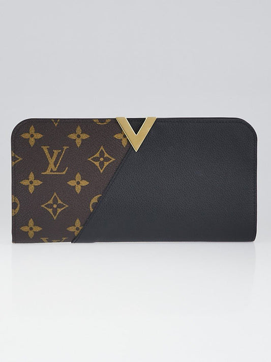 Louis Vuitton Monogram Canvas And Leather Kimono Wallet Black