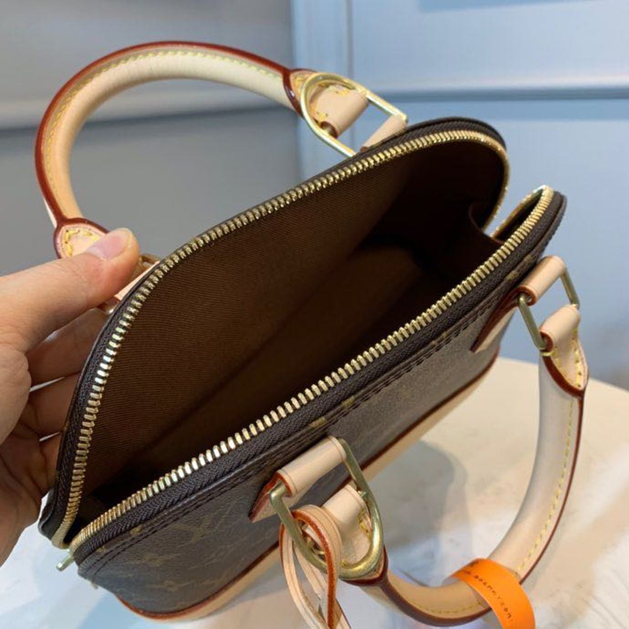 LV Alma BB Monogram Canvas Beige For Women, Shoulder And Crossbody Bags 9.2in/23.5cm LV M53152