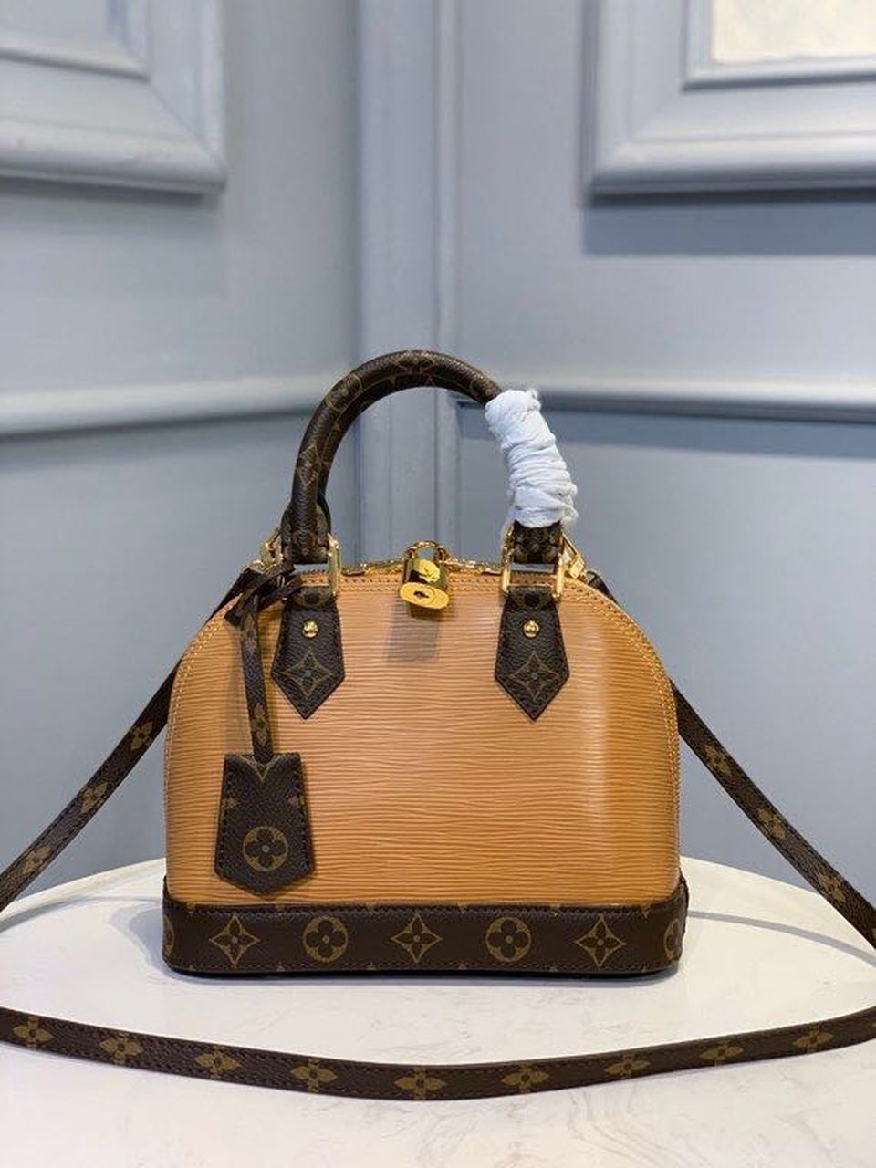 LV Alma BB Epi/Monogram Canvas Caramel For Women, Womenâ€™s Handbags, Shoulder And Crossbody Bags 9.8in/25cm LV