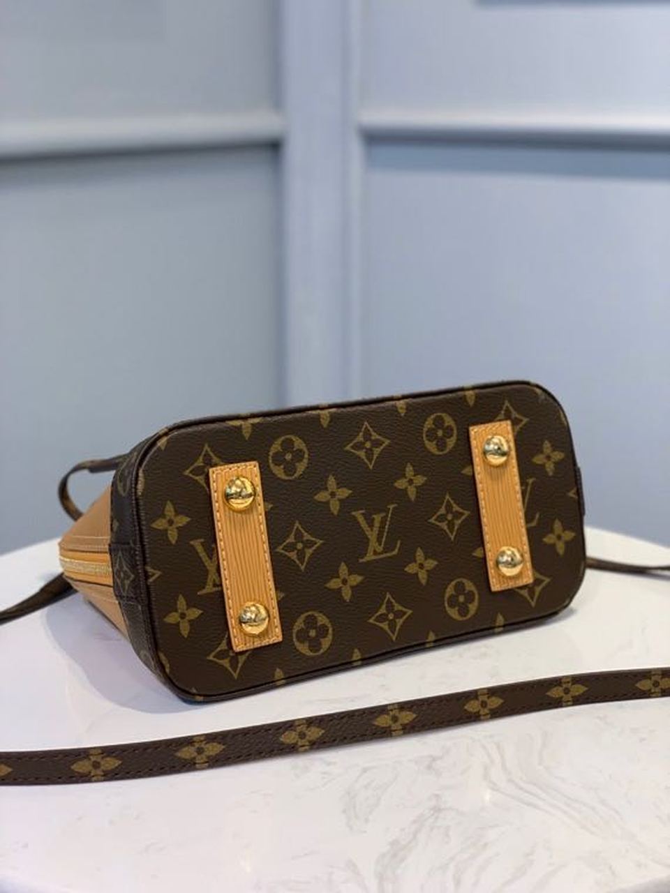 LV Alma BB Epi/Monogram Canvas Caramel For Women, Womenâ€™s Handbags, Shoulder And Crossbody Bags 9.8in/25cm LV