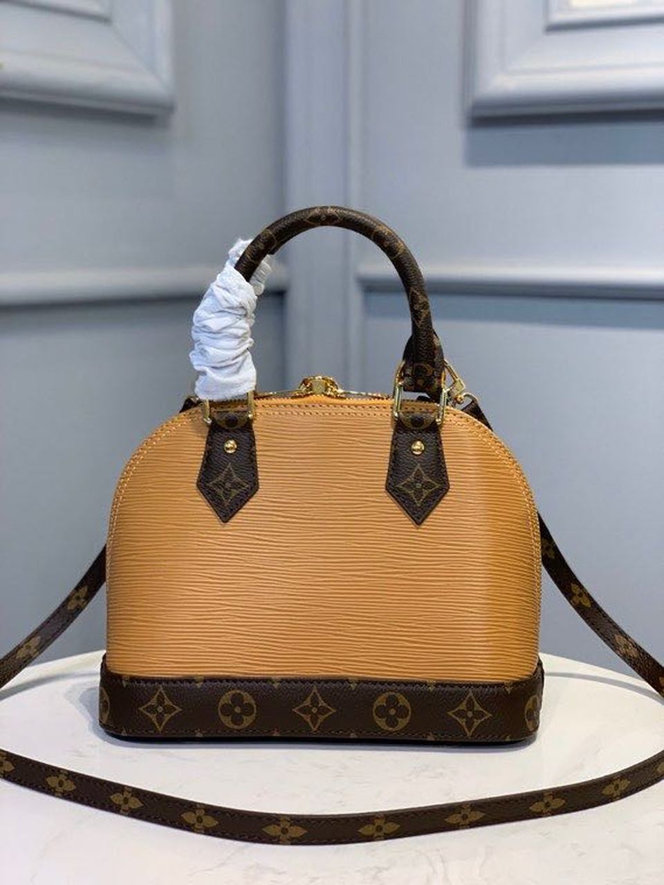 LV Alma BB Epi/Monogram Canvas Caramel For Women, Womenâ€™s Handbags, Shoulder And Crossbody Bags 9.8in/25cm LV