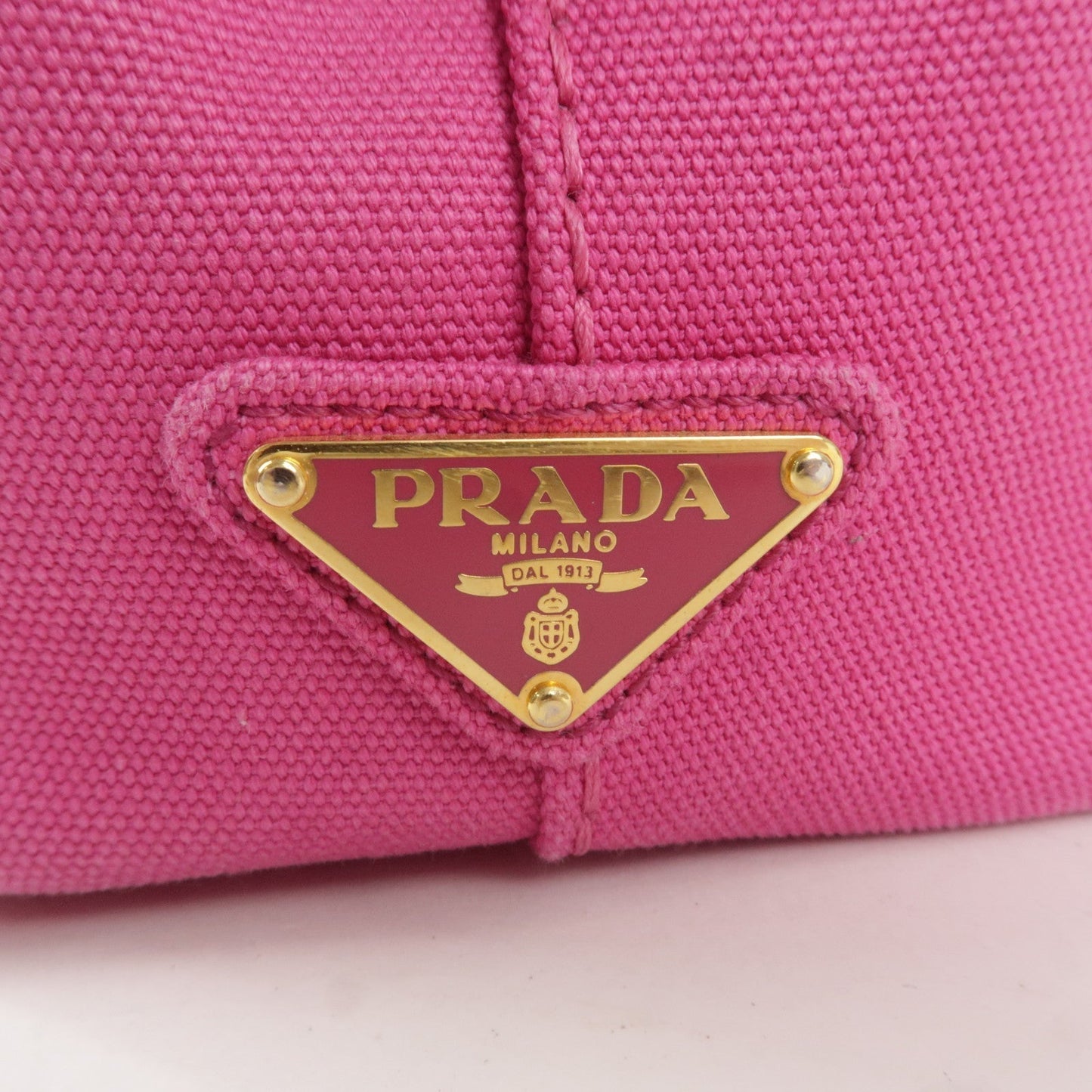 Prada Canapa Mini Canvas 2Way Bag Shoulder Bag Pink B2439G