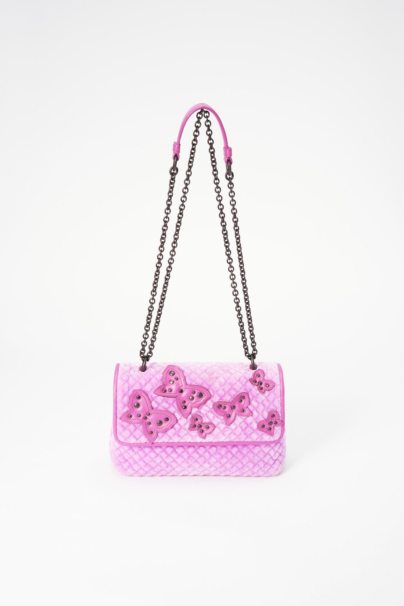 Bottega Veneta Butterfly Crossbody Bag - Pink Velvet