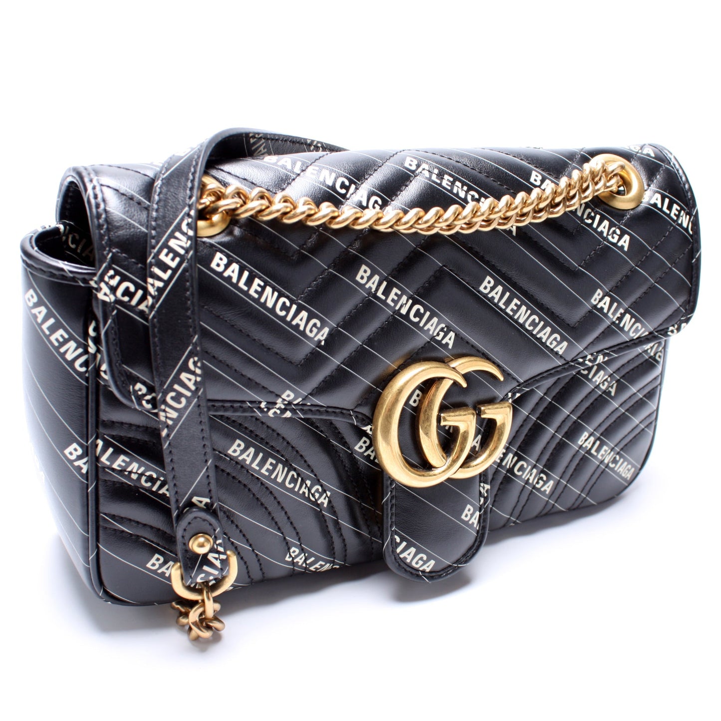 443497 X Balenciaga Gucci Marmont Shoulder Small