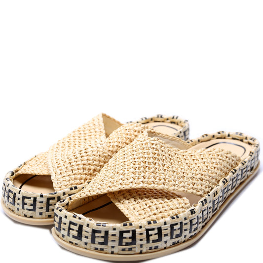 RaFendiia/Rattan Slides Size 36