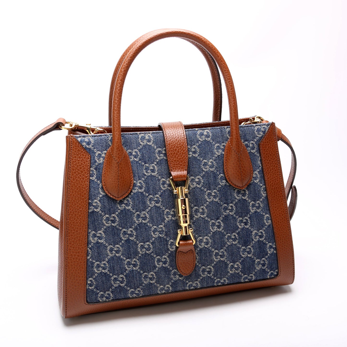 Jackie 1961 Medium Tote New Denim Gucci 649016