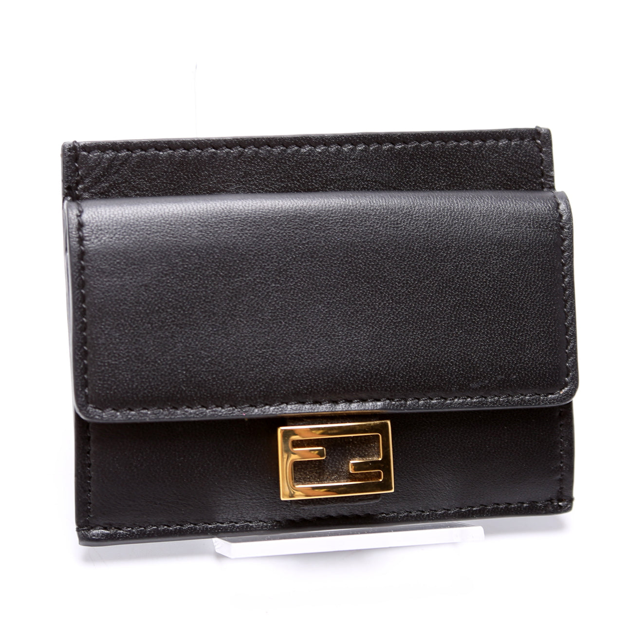 Fendi Leather Baguette Card Holder