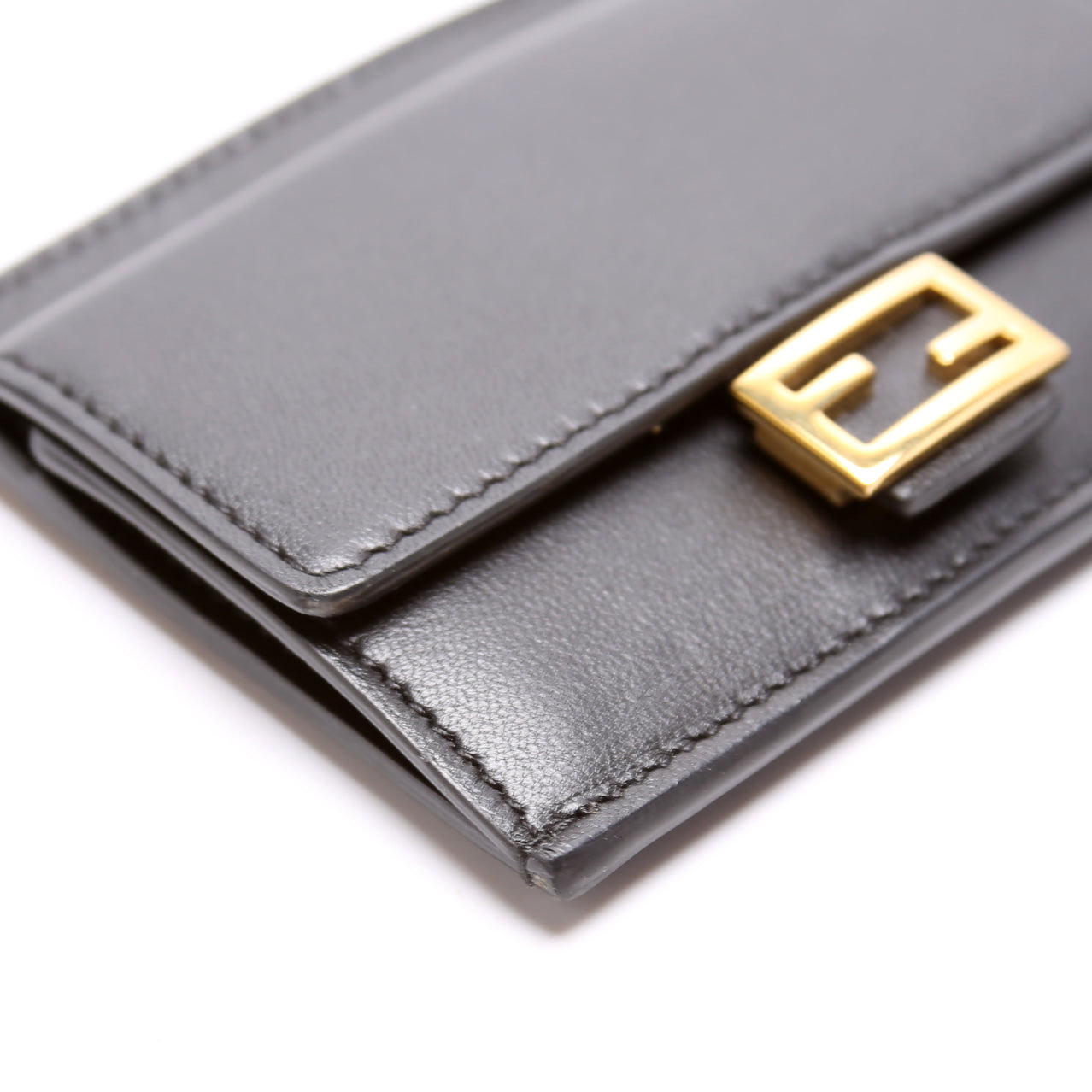 Fendi Leather Baguette Card Holder