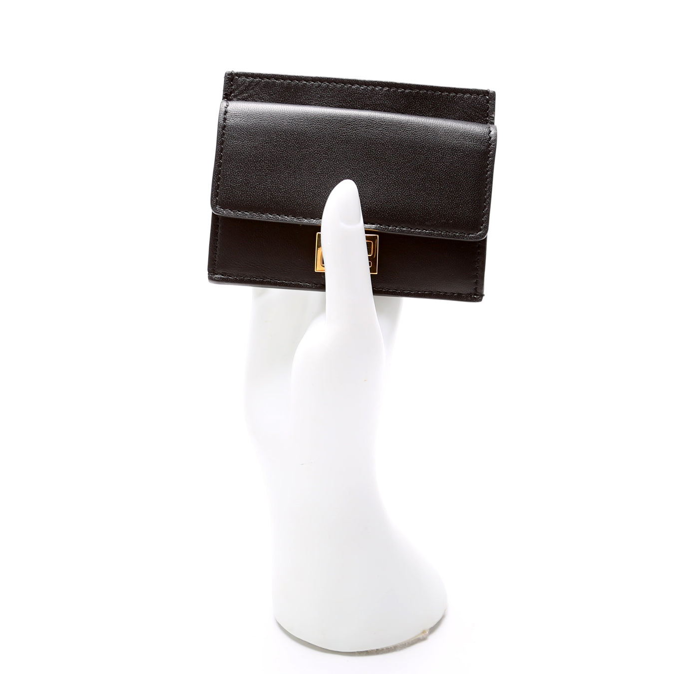 Fendi Leather Baguette Card Holder