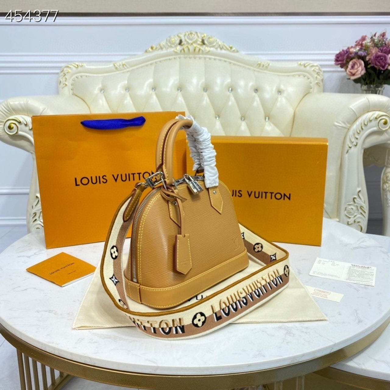 LV Alma BB Sunflower Yellow For Women, Womenâ€™s Handbags, Shoulder And Crossbody Bags 9.3in/23.5cm LV M59358
