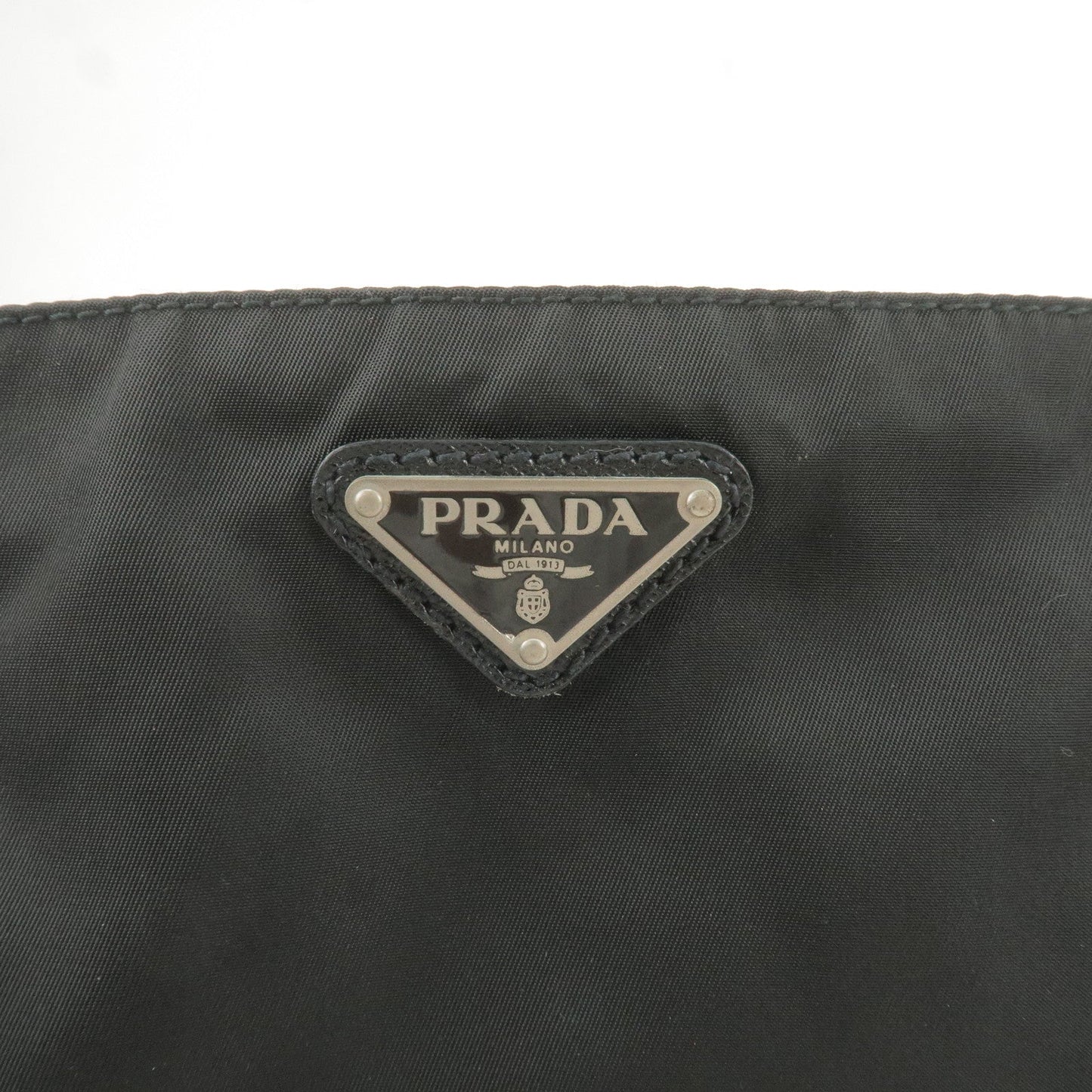 Prada Nylon Leather Shoulder Bag Crossbody Bag NERO Black