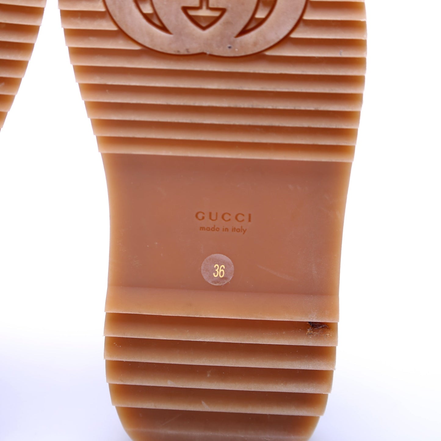 Gucci Canvas Platform Slides Size 36