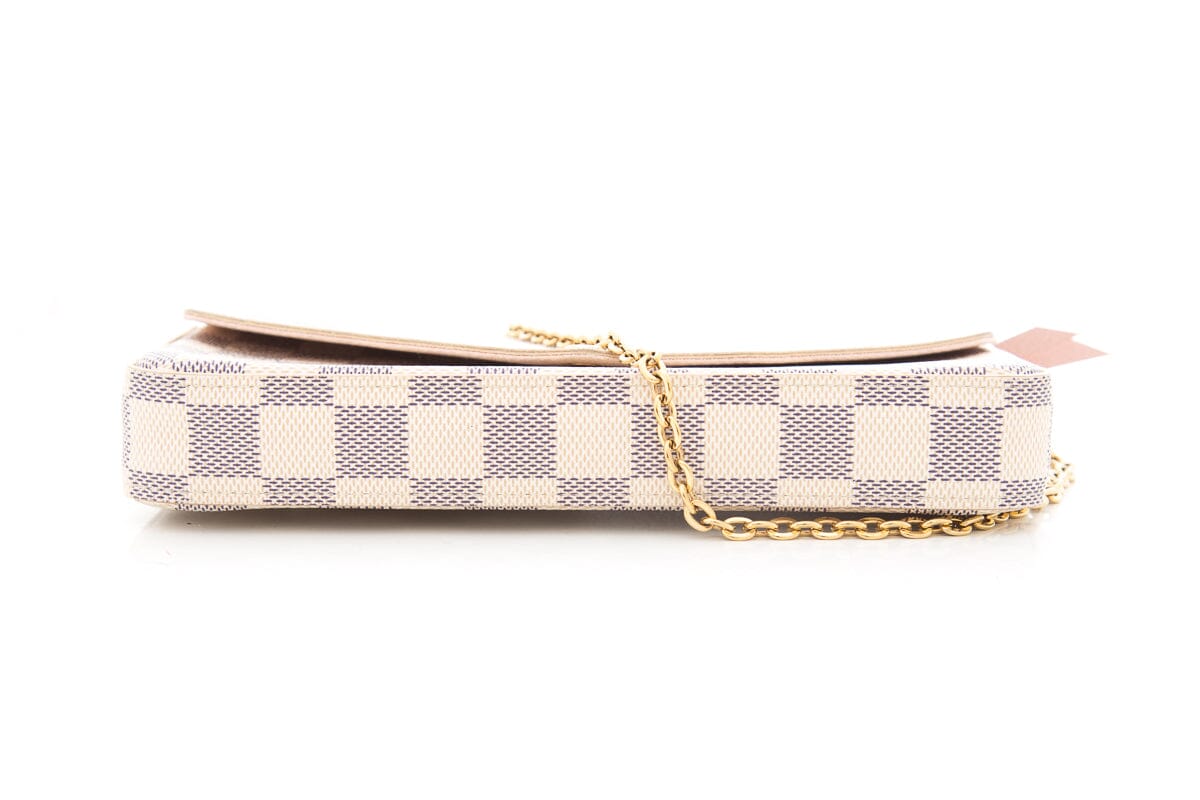 Louis Vuitton Felicie Pochette White Damier Cross-Body