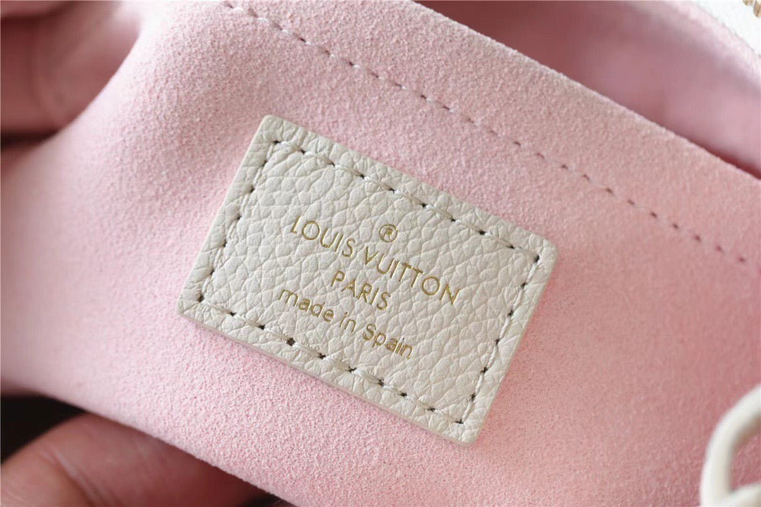 LV Bagatelle BB Monogram Empreinte Beige / Pink / Yellow For Women, Shoulder And Crossbody Bags 22cm/8.7in LV M46113