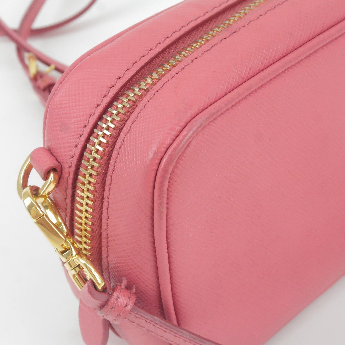 Prada Bow Ribbon Leather Shoulder Bag Purse Pink