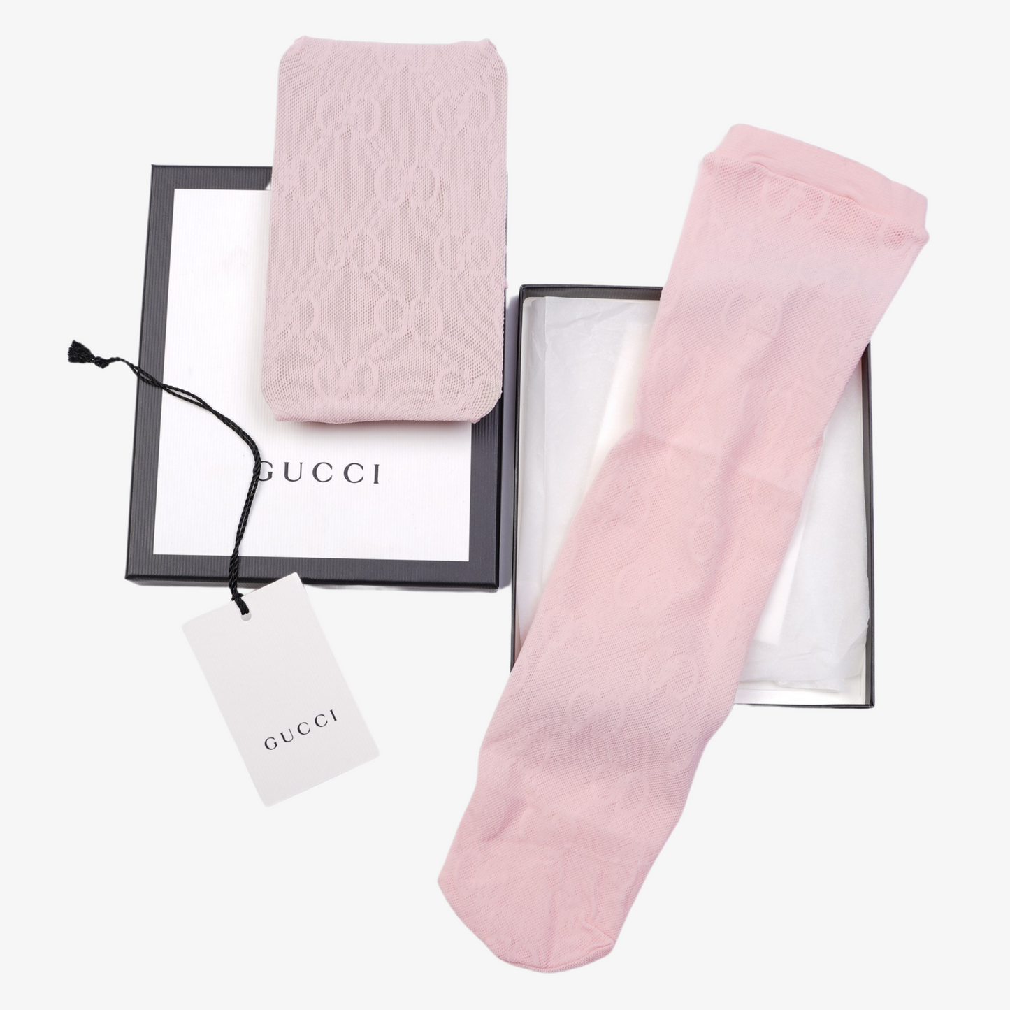 Gucci Womens Logo Socks Pink M