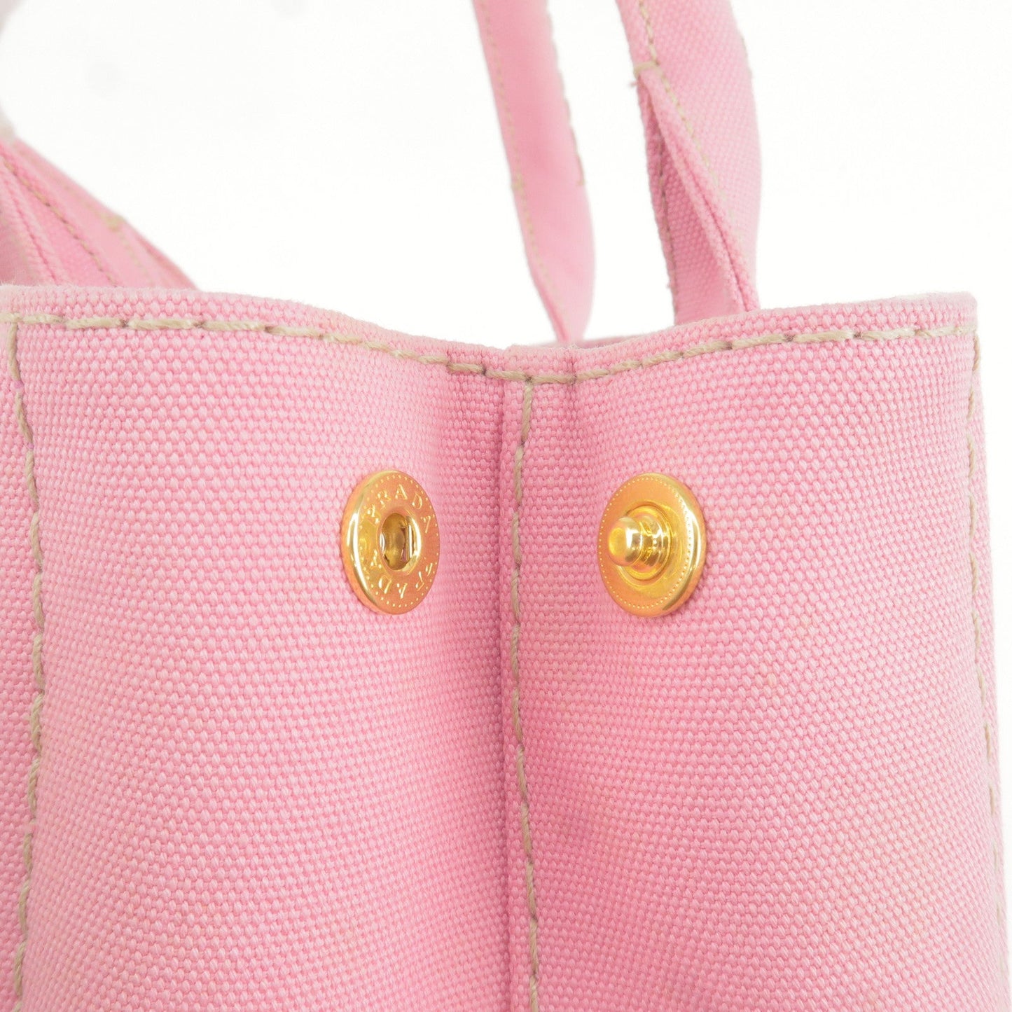 Prada Canapa Mini Canvas 2Way Bag Shoulder Bag Pink 1BG439