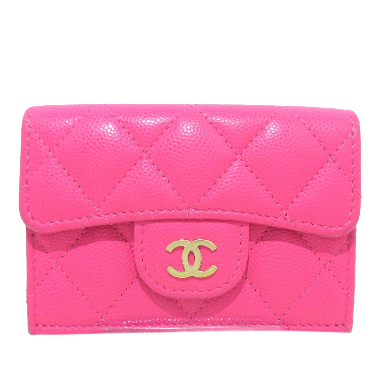 CHANEL CC Caviar Leather Wallet Small Wallets