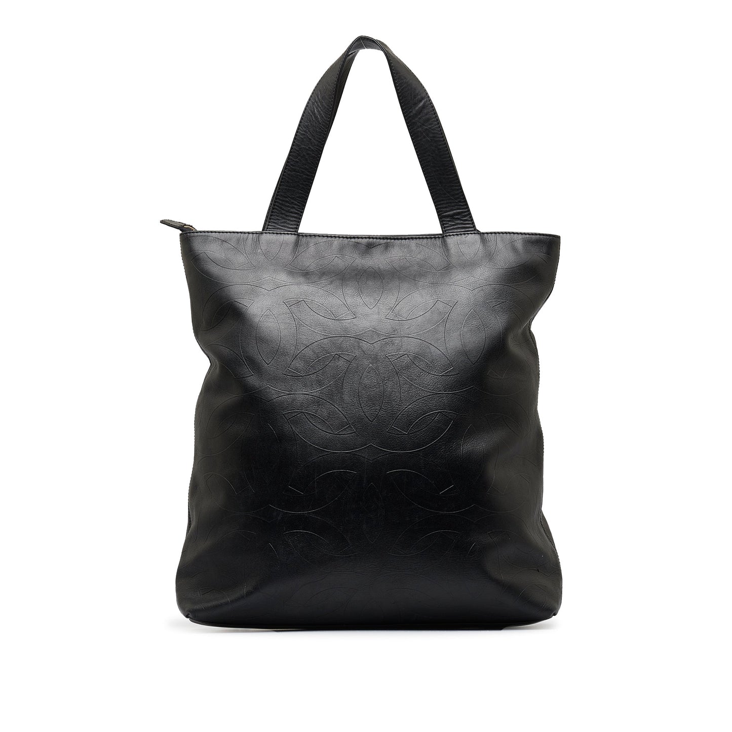 Black Chanel CC Embossed Leather Tote